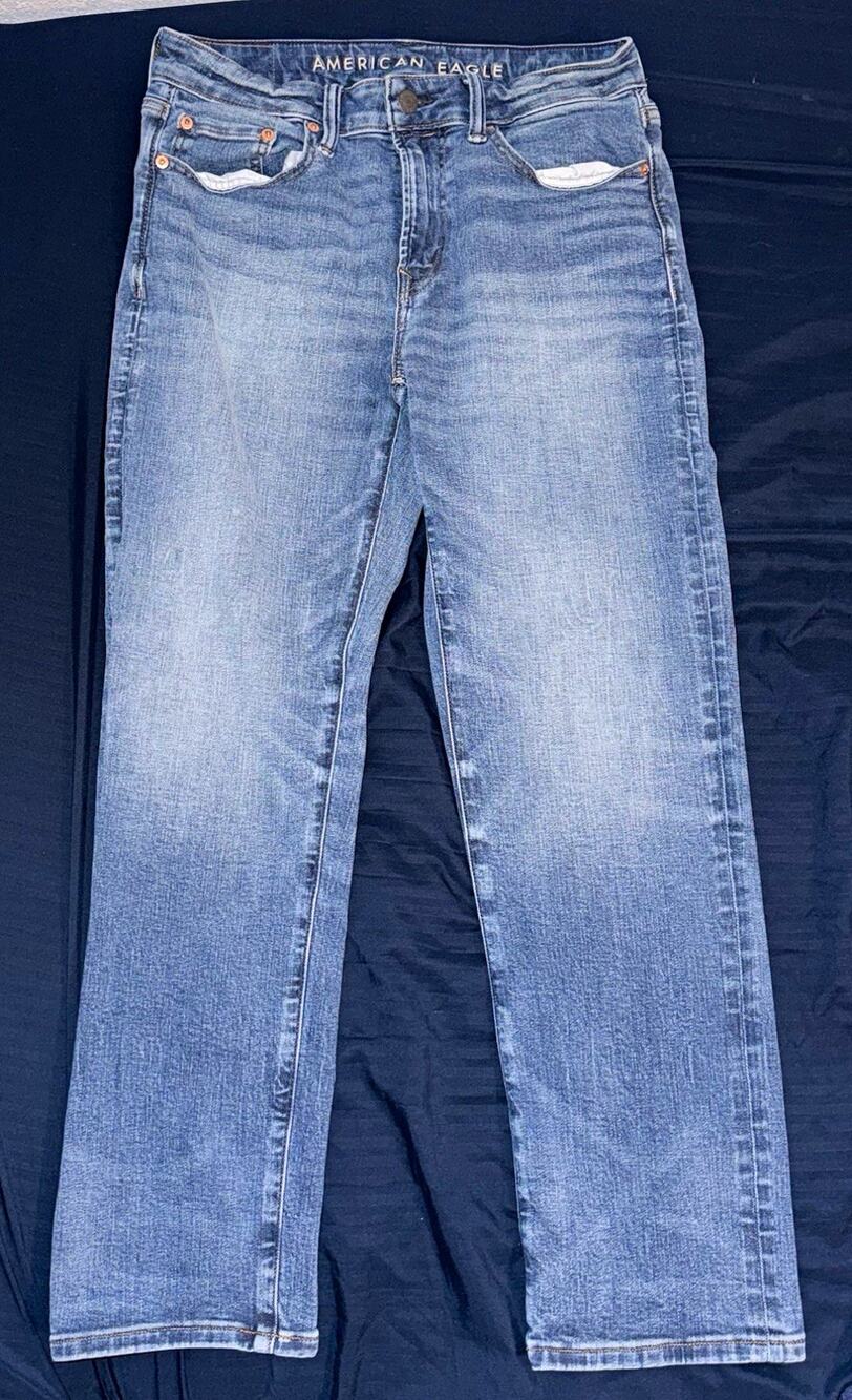American Eagle Airflex+ Men's Blue Athletic Straight Stretch Denim Jeans 30